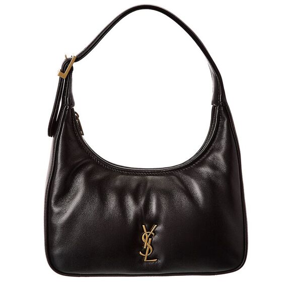 Saint Laurent Calypso Small Leather Hobo Bag, Black - Picture 1 of 5